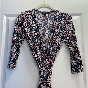 Banana Republic floral wrap dress. XXS Petite